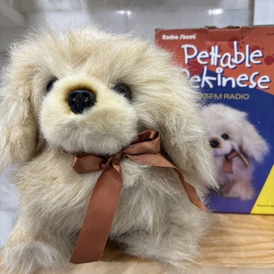 Radio Shack Vintage Pettable Pekingese AM FM Plush Radio with Box Works - Image 1 of 4