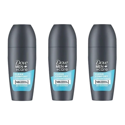 3 Pack Dove Clean Comfort Roll On 48 Hour Antiperspirant Deodorant, 50ml/1.7 oz. - Image 1 of 4
