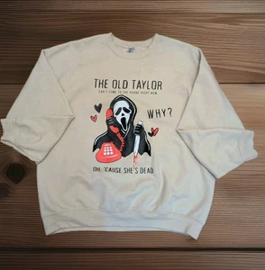Sudadera para mujer Scream Horror talla XL beige No You Hang Up Ghost Face - Imagen 1 de 7