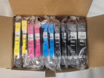 InkjetCorner PGI-280XXL / CLI-281XXL Ink Cartridge 10-Pack for Canon Printers - Image 1 of 2