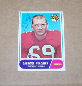 1968 Topps Sherrill Headrick Signed Autograph Card H3 - Picture 1 of 1