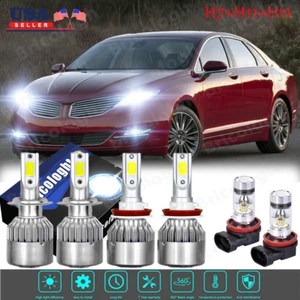 For Lincoln MKZ 2007-2012 6X 6000K LED Headlight High Low Beam + Fog Light Bulbs - Picture 1 of 12