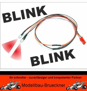 2 LED 3mm ROJO PARPADEANTE 5-10 Voltios BEC Conector Iluminación Coche Coche Avión Barco - Imagen 1 de 1