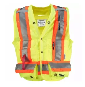 U6195G S Viking Small Class 2 Lime Polyester Surveyor Safety Vest - Picture 1 of 1