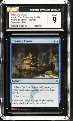 TREASURE CRUISE Khans of Tarkir Foil C CGC 9 MTG [Nostalgium] - Image 1 of 2