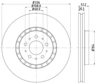 Rotor de freno de disco-T6 Hella-PAGID 355110592 se adapta 03-07 Volvo XC90 Foto 1 de 2