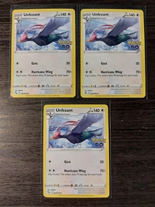 3x Unfezant 063/078 & 1x Pidove 061/078 Pokemon GO card NM - Picture 1 of 2