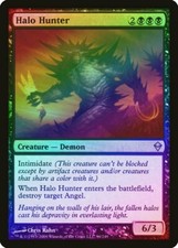 Halo Hunter FOIL Zendikar PLD Black Rare MAGIC THE GATHERING CARD ABUGames