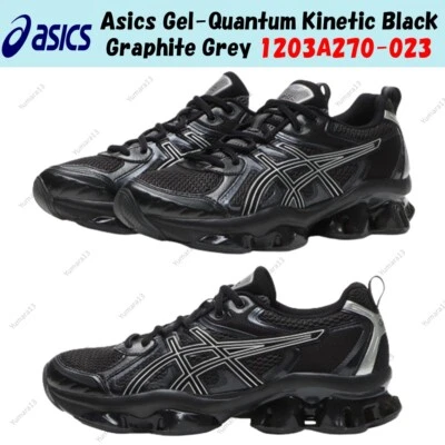Asics Gel-Quantum Kinetic Negro Grafito Gris 1203A270-023 Hombres Talla - Imagen 1 de 4