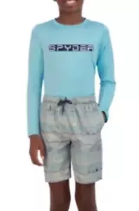 NEW Spyder Boy’s Youth 2 Piece Swimsuit Set Shirt & Shorts UPF 30+ Size XL 18/20 - Picture 1 of 3