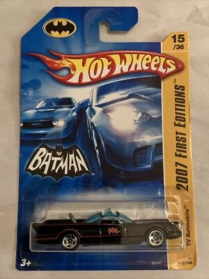 Batimóvil de TV Hot Wheels 2007 primeras ediciones 15 de 36 sin usar, en caja nuevo en paquete Batman Foto 1 de 2