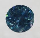 0.21 Carat Vivid Blue SI2 Round Brilliant Enhanced Natural Loose Diamond 3.71mm