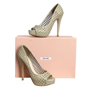 MIIU MIU - grüne Lack Plateau Pumps, Größe 36,5 - Bild 1 von 6