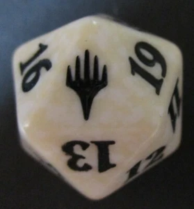 Life Counters / Spindowns Planeswalker 22mm Spindown Dice (White) Magic MTG - Picture 1 of 1