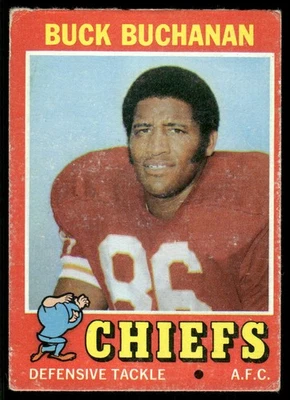 Topps #13 Buck Buchanan 1971 - En muy buen estado Foto 1 de 2