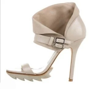 Camilla Skovgaard Sandalias de Tacón 5.5 Perla Crema Cuero Tirantes Plataforma... - Imagen 1 de 19