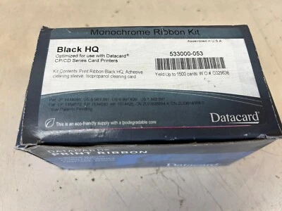 Genuine Entrust Datacard 533000-003 - BLACK Ribbon Kit/ 500 Prints - Image 1 of 2