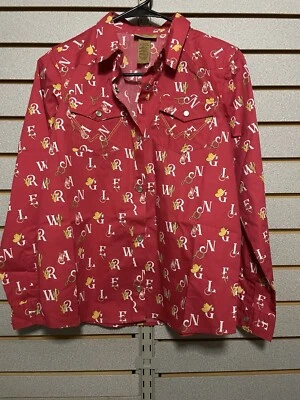 NWTS Girls XL Wrangler Long sleeve Shirt Western Cowgirl Rodeo Pearl Snap - Image 1 of 4