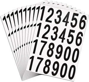 10 Sheets Number Stickers, Mailbox Numbers Self Adhesive Waterproof Vinyl - Picture 1 of 5
