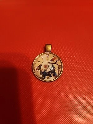  Colgante Cúpula Personaje Conejo Blanco País de las Maravillas B111 Foto 1 de 2