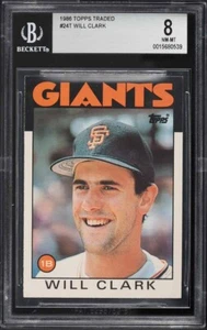 Topps Traded Will Clark Rookie 1986 #24T BGS 8  - Imagen 1 de 2