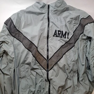 JWOD Skilcraft Nylon Fitness Army Uniform Zip Jacket Windbreaker Vented Sz XL - Picture 1 of 9