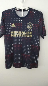 Adidas MLS Los Angeles Galaxy 2022 Mens Large America Pre-Match Jersey L329 - Picture 1 of 8
