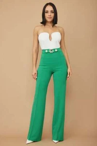 Cg Buckle And Button Detail Pants - Picture 1 of 1
