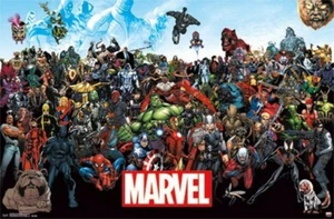 MARVEL COMICS POSTER Amazing Group Cast Collage RARE HOT NEW 22x34 - Picture 1 of 1