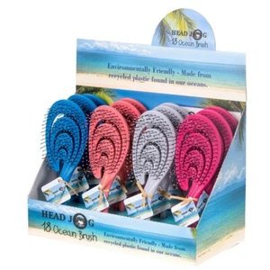 Head Jog 18 Ocean Hair Brush Detangle Eco Friendly 100% Recycled Plastic - Picture 1 of 6