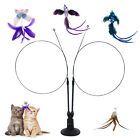 Exercise Practical Replacement Head Home Cat Toys Steel With Suction Cup Feather