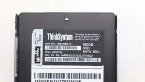 Lenovo ThinkSystem 00YK197 7N47A00113 2.5" 960GB Entry SATA 6Gb Hot Swap SSD - Picture 1 of 7