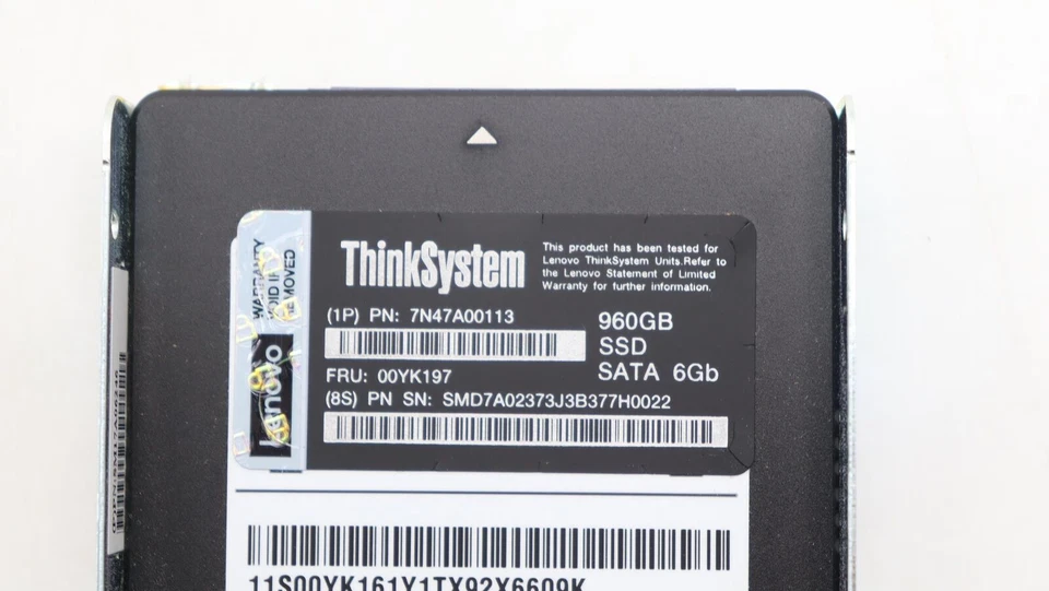 Lenovo ThinkSystem 00YK197 7N47A00113 2.5" 960GB Entry SATA 6Gb Hot Swap SSD - Image 1 of 4