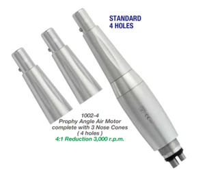 Pièce à main hygiénique Premium Plus USA 4:1 réduction 3000 tr/min 4 trous avec 3 cônes de nez - Photo 1/1