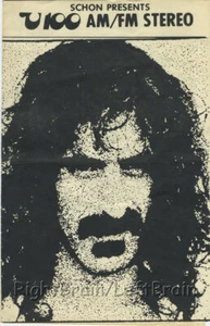 FRANK ZAPPA Mothers 1974 Tour Concert Program Tour Book - Picture 1 of 2