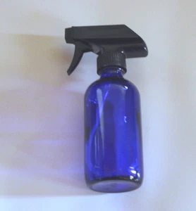 Brand New 8 Oz Blue Essential Oil Empty Glass Bottle Vial with Trigger Spray Top - Picture 1 of 1