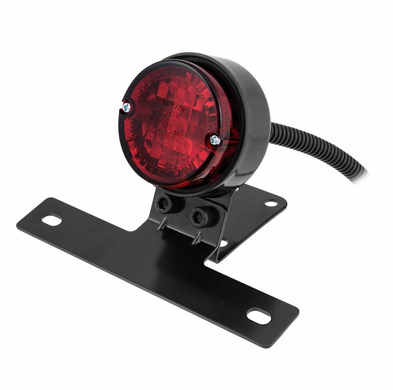 TOTMOX Fanale Posteriore A LED Per Moto, 12 V, In Metallo Nero, Compatibile Con Harley, Compatibile Con Chopper, Compatibile Con Bobber, Compatibile Con Cafe Racer, Impermeabile, Resistente All'usura - 10