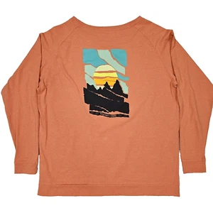 Patagonia Womens XL Responsibili-Tee Long Sleeve Outdoors Climbing Paper Peaks - Picture 1 of 17