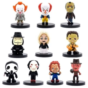 10pcs Horror Movie Killer 2" Action Figure Display Cake Topper Toy Model Gift - Picture 1 of 13