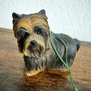 Yorkshire Terrier Dog Christmas Ornament Holiday Yorkie Dog Mini Resin Figurine - Picture 1 of 12