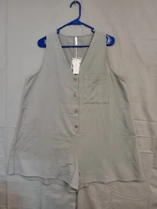 RYLEE + CRU Gray Sleeveless Summer Fall Romper Size Large NWT - Picture 1 of 7
