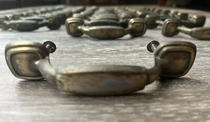 Lot of 27 Vintage Keeler Brass Company Cabinet Drawer Pulls Square End Patina - Picture 1 of 9