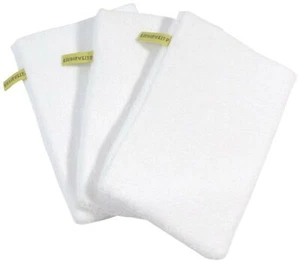 3 x Baby Kinder Waschhandschuh weiß Waschlappen Badelappen - Bild 1 von 1