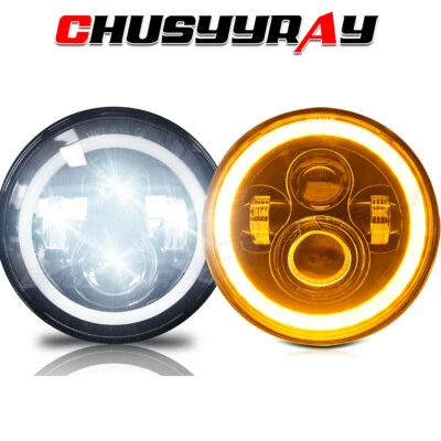 Faros LED redondos de 7 pulgadas haz alto-bajo DRL para Plymouth Barracuda Duster 340 Foto 1 de 4