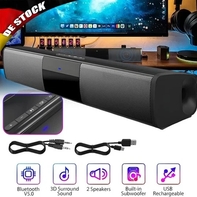 Soundbar für TV Geräte,Soundbar Fernseher,Bluetooth 5.0 TV-Soundbar-Lautsprecher - Bild 1 von 4