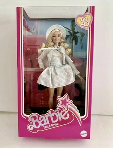 Barbie The Movie Margot Robbie Doll – Blue Plaid Dress & Matching Hat –... - Picture 1 of 7