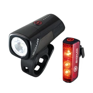 Fahrradbeleuchtung vorne + hinten USB-C / Micro Akku Sigma Buster 400 / Blaze Griff - Bild 1 von 1