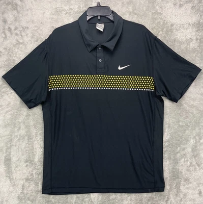 Nike Rafael Nadal 2009 US Open Tenis Polo Talla XL Negro RAFA Foto 1 de 4