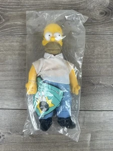 Vintage Burger King Homer Simpson Plush Doll Toy 1990 Sealed IN BAG - Picture 1 of 4