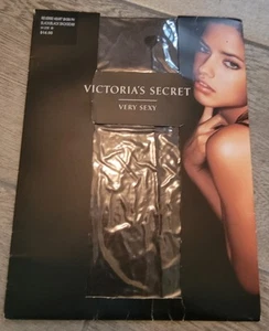 NEW NWT Victoria's Secret Very Sexy HEART BACKSEAM Pantyhose BLACK Size B 🎀 - Picture 1 of 3